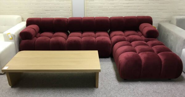 Milo Casa Tropea modulaire 3-zitsbank met hocker rood