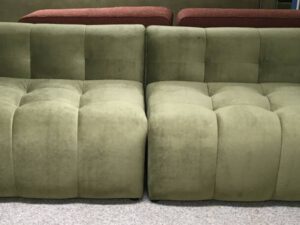4 Zitsbank velvet Groen