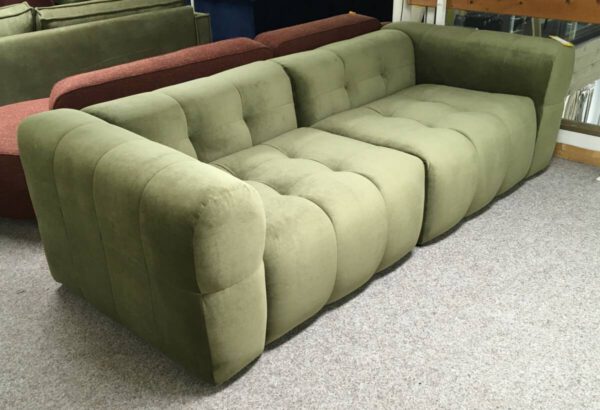 4 Zitsbank velvet Groen - Afbeelding 2