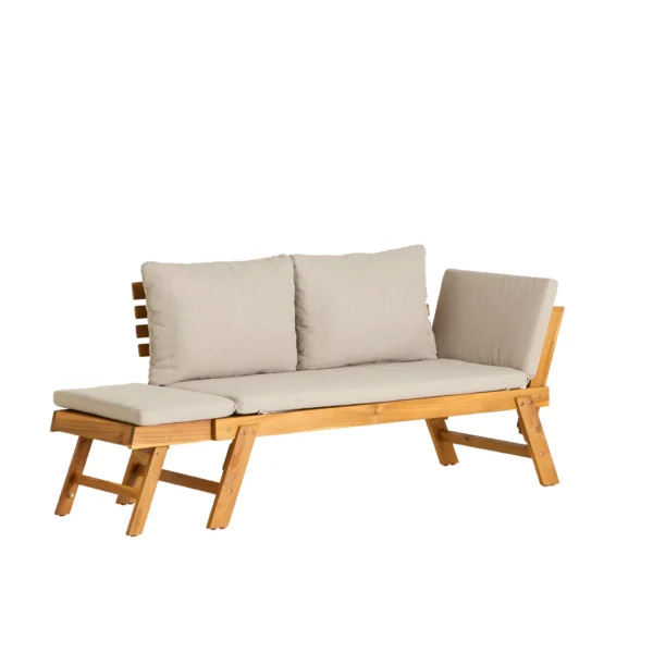 Tuinbank/ligbed Taupe - Afbeelding 2