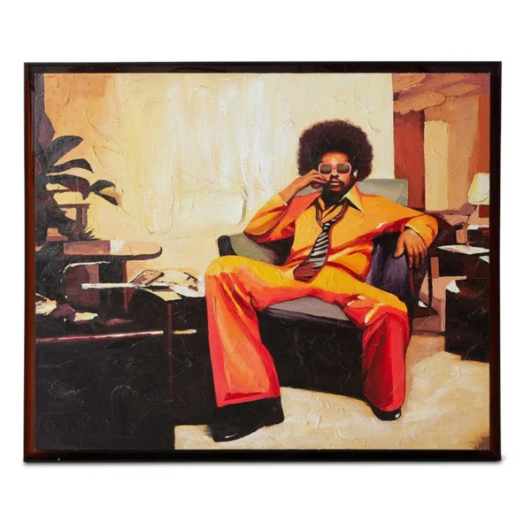 HKLiving schilderij '1970'  (lijst is stuk)