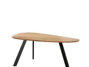 Eetkamertafel 220x110cm Naturel/zwart
