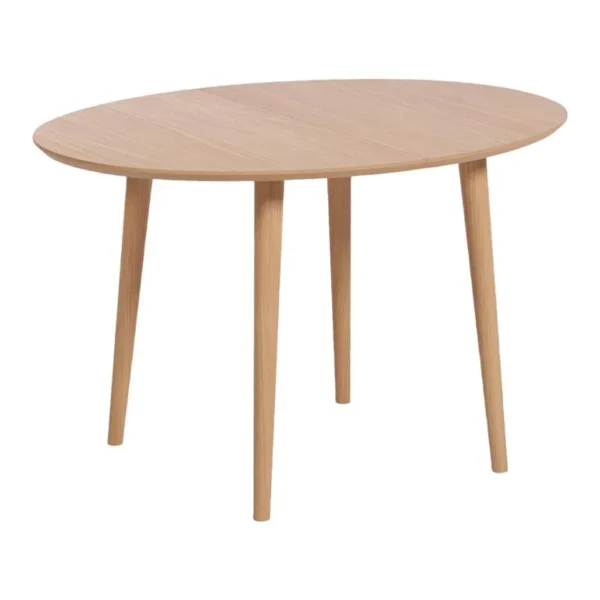 Kave Home Oqui Eettafel Uitschuifbaar Rond - 120/200 x 90 cm - Eiken