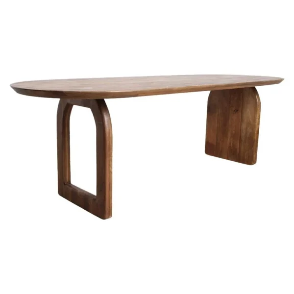 Raw Materials Bullnose eetkamertafel mix onderstel bruin 240 cm
