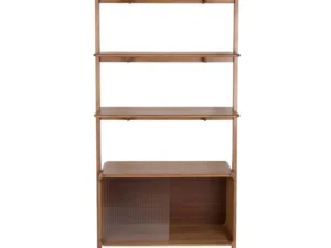 Zuiver Rise Kast Stellingkast Hout Walnoot - Bruin