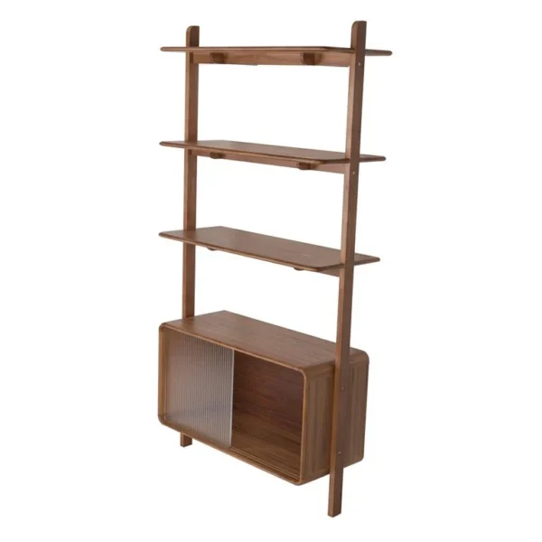 Zuiver Rise Kast Stellingkast Hout Walnoot - Bruin - Afbeelding 2