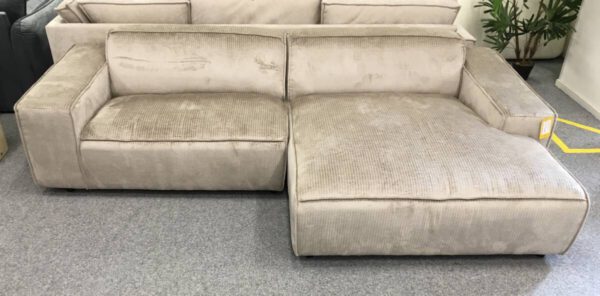 Hoekbank Beige Rib