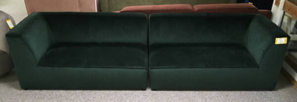 Windsor & Co 4-zitsbank groen velvet