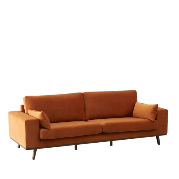 3 Zitsbank velours Terracotta