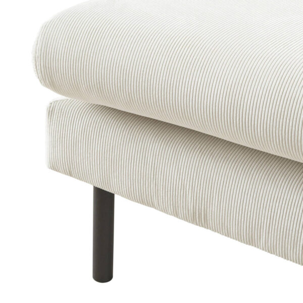 Hoekbank Crème Rib - Afbeelding 2