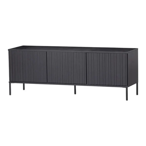 Woood New Gravure Tv-meubel B 150 cm - Grenen - Zwart