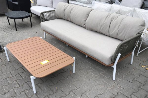 Loungebank groen + tafel