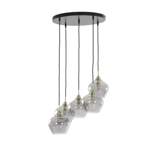 Light & Living hanglamp Rakel smoke