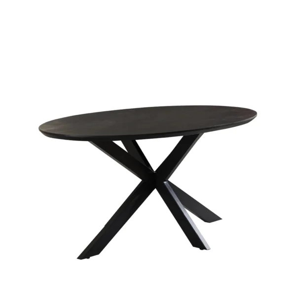 Eetkamertafel ovaal Zwart 180x100cm