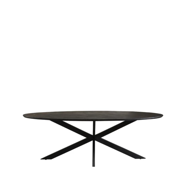 Eetkamertafel Zwart L 240 x B 100 x H 76 cm - Afbeelding 2