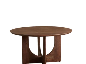 Eetkamertafel Donkerbruin ø140cm