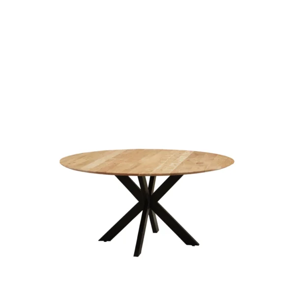 Eetkamertafel Naturel/zwart ø150cm