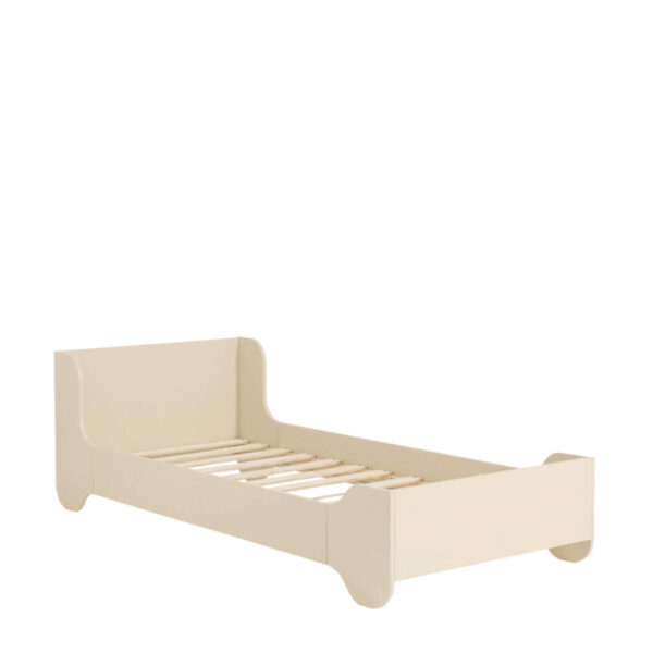 Bed beige + bodem 90x200cm (excl. matras)