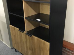 Opbergkast zwart/eiken