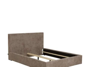 Ledikant taupe + rolbodem 180x200cm (excl. matras)