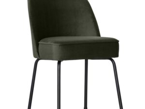 Woood Vogue Eetkamerstoel - Fluweel - Donkergroen