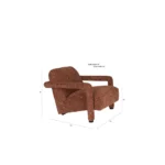 Dutchbone Kent Fauteuil Bordeaux Rood - Afbeelding 3