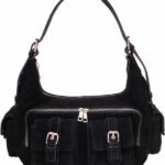 Núnoo Sally Buckle Suede Zwart