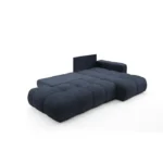 Hoekbank met Slaapfunctie Chenille Blauw - Afbeelding 2