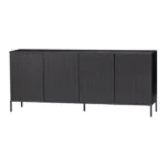 Woood New Gravure Dressoir B 200 cm - Grenen - Zwart