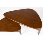 Zuiver Isla Salontafel Organische vorm Hout Walnoot (Set van 2) - Bruin - Afbeelding 3