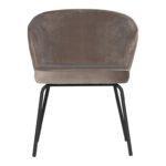 Woood Admit Eetkamerstoel - Fluweel Khaki