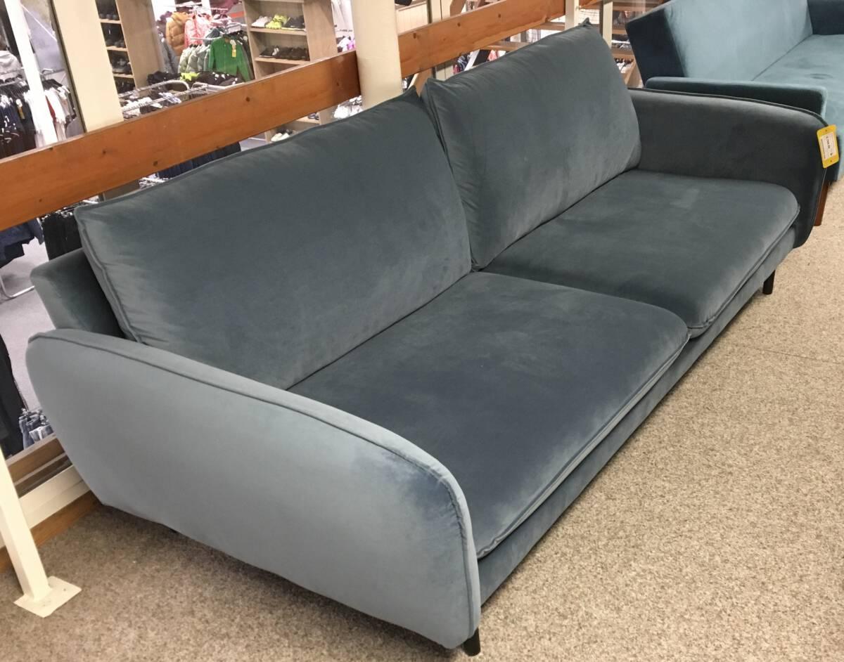 IMG_6661.jpg 4 Zitsbank velvet blauw - Afbeelding 1