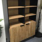 Opbergkast zwart/eiken