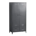 2 Deurs lockerkast staal Antraciet