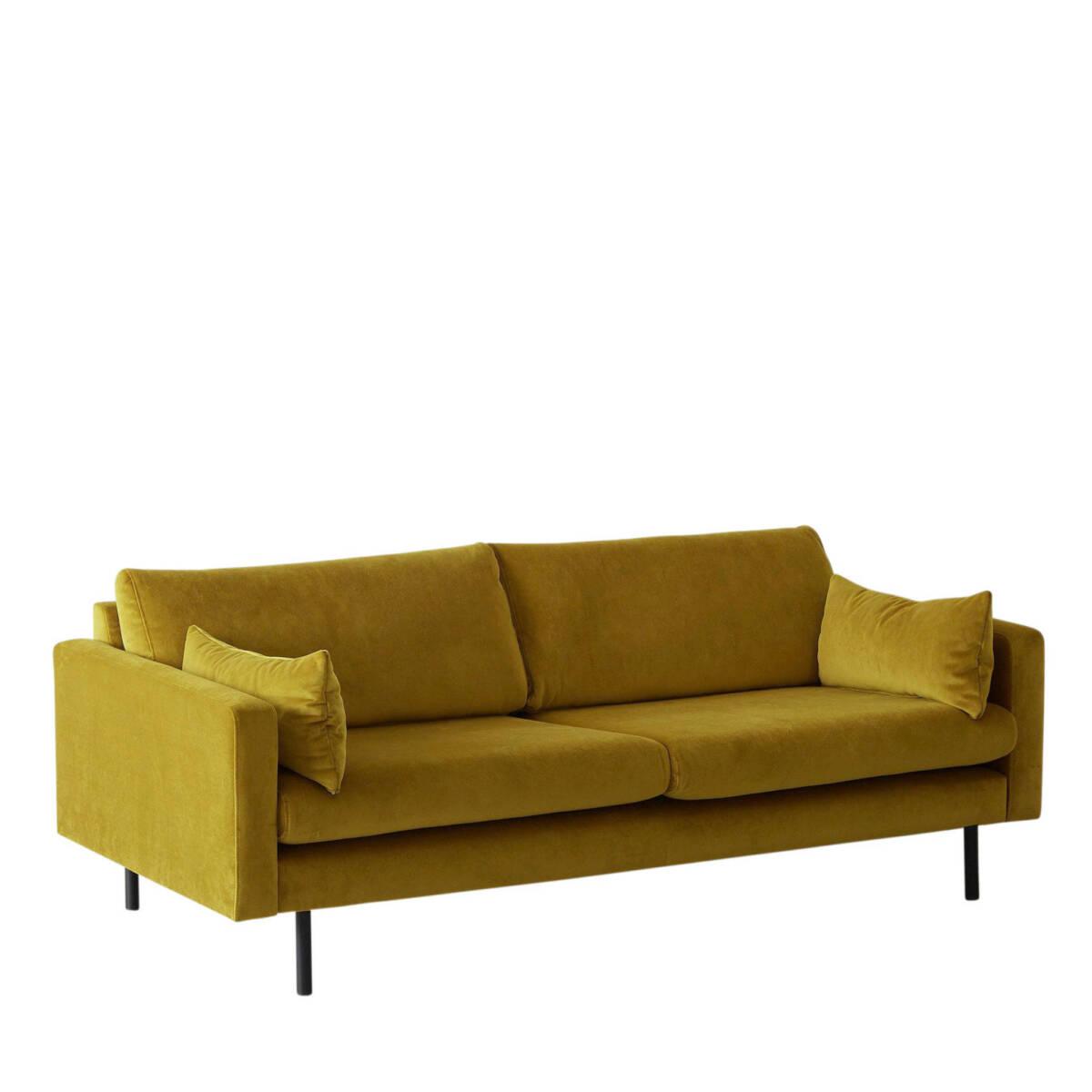 nous-living-3-zitsbank-adam-geel-8719542316952-1.jpg 3 Zitsbank velours Mosterd - Afbeelding 1