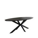 Eetkamertafel Zwart ovaal 240cm