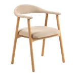 Eetkamerstoel Eikenhout Beige
