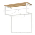 Spinder Design Rizzoli Wandkapstok - Wit / Eiken (excl. hangers)