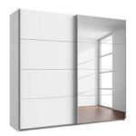 Zweefdeurkast wit 225cm