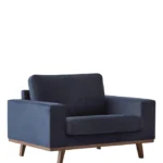 Loveseat velours Blauw