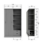 Woood Move opbergkast zwart - Afbeelding 3