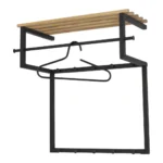 Spinder Design Rizzoli Wandkapstok - Zwart / Eiken (excl. hangers)