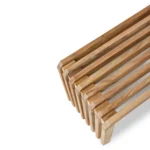 HKliving Slatted Bankje B 182 cm - Teak - Afbeelding 2