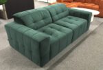 Cosmopolitan Design Chicago 3-zitsbank - Velvet - Flessengroen - Afbeelding 2