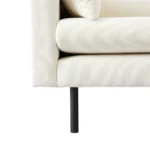 2 Zitsbank Wit fijne rib - Afbeelding 2