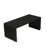 HKLiving  bankje Slatted Zwart
