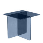 Bijzettafel Glas Grijsblauw