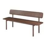 Eetkamerbank met Rugleuning 180 cm - Walnoot