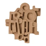 HKLiving Sculpture Wandornament - Brutalist