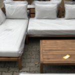 Loungebank met tafel (3-delig)